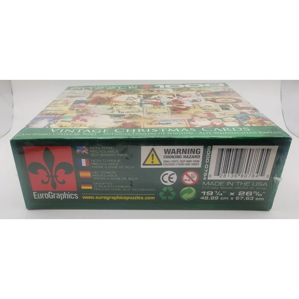 Eurographics Puzzle Vintage Christmas Cards 1000 New Factory Sealed